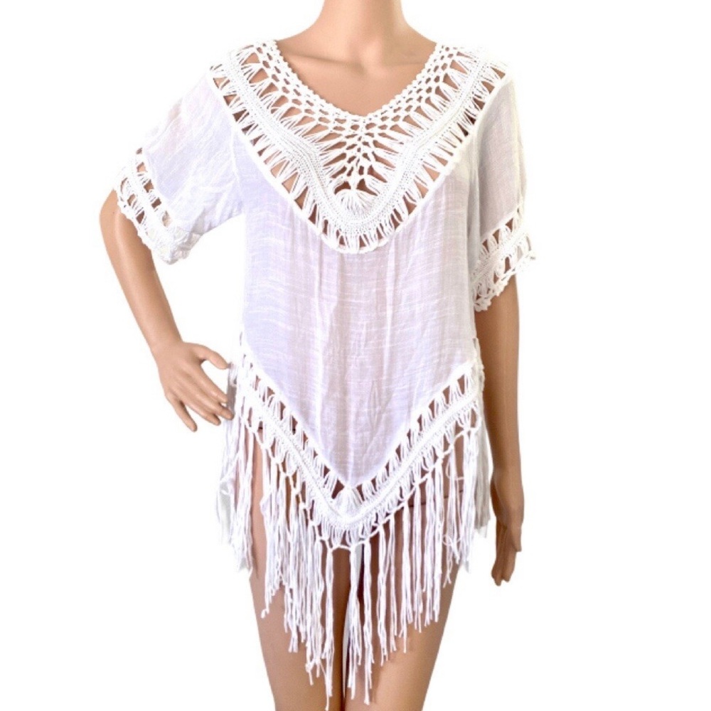 White Crochet Swim Cover-Up